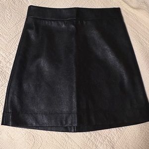 J. Crew Factory Faux-Leather A-Line Mini Skirt Size 4